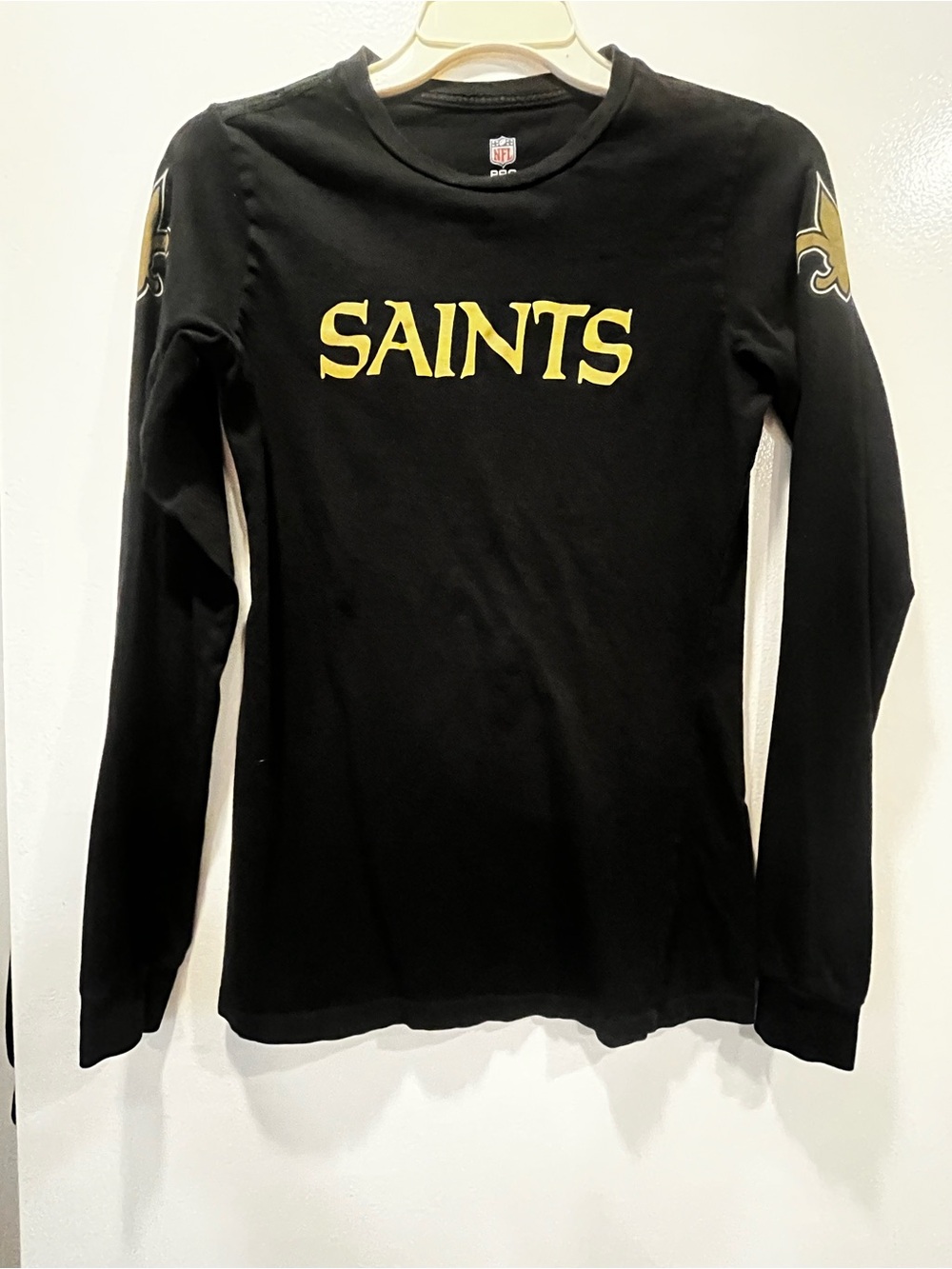 NFL New Orleans Saints Black Long-Sleeve Tee
